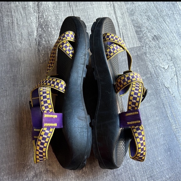 Chaco Man Z2 Purple Yellow Checkered Size 11 - Picture 8 of 9